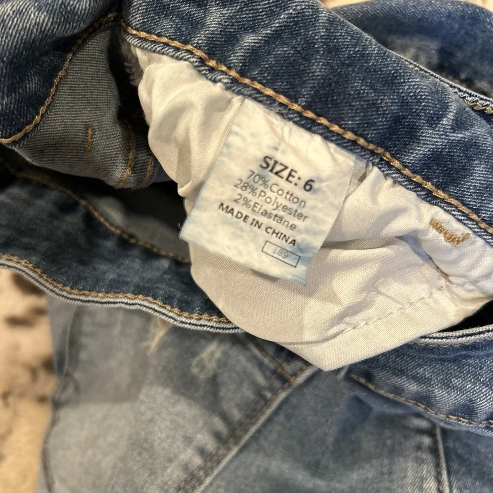 Women's Denim Bootcut Stretch‎ Distressed Blue Light Wash Jeans Size 6 (28x29)